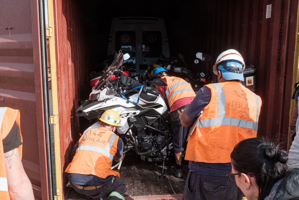 Vehicle unloading, port of Montevideo