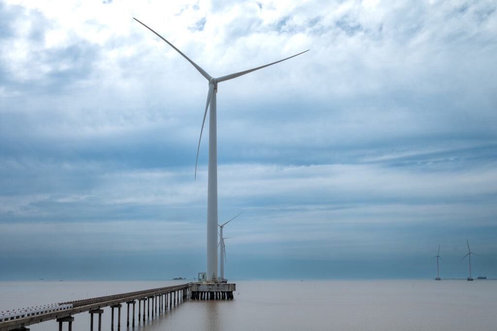 Wind Farm, Bac Lieu, Mekong Delta (Vietnam).